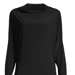 Norma Kamali Mock Neck Long Sleeve Top